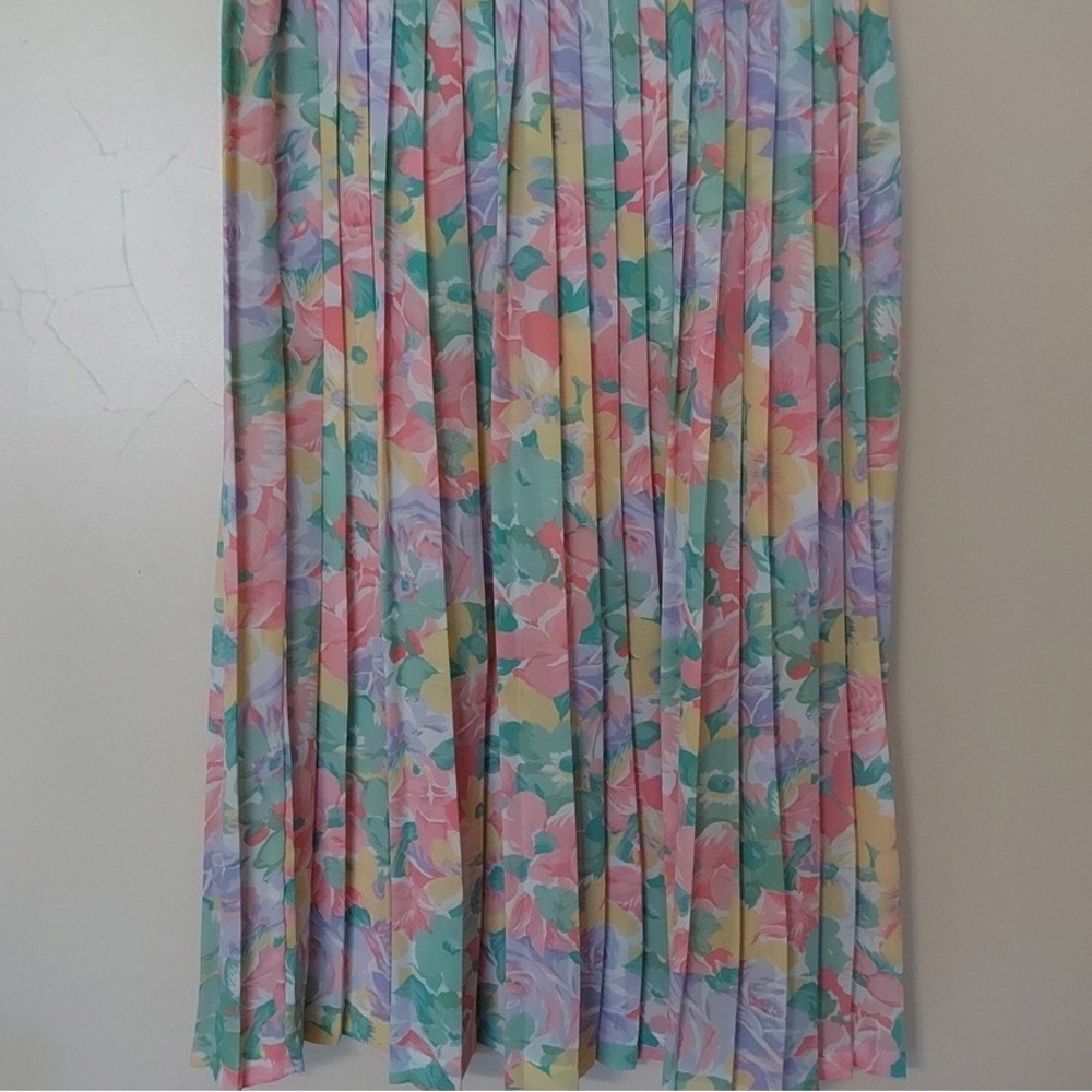 Colorful Floral A-Line Skirt